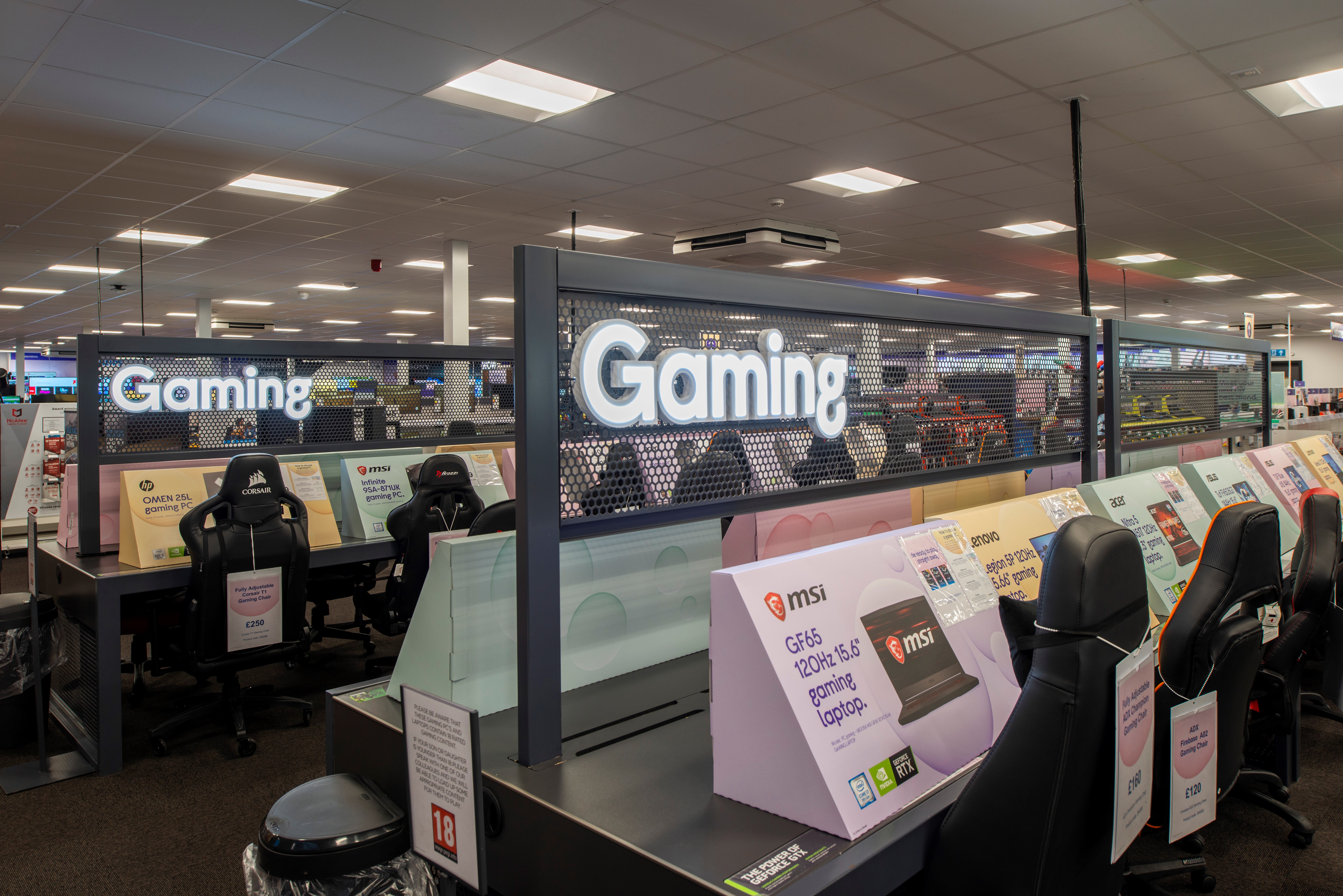 In-store Gaming stations
